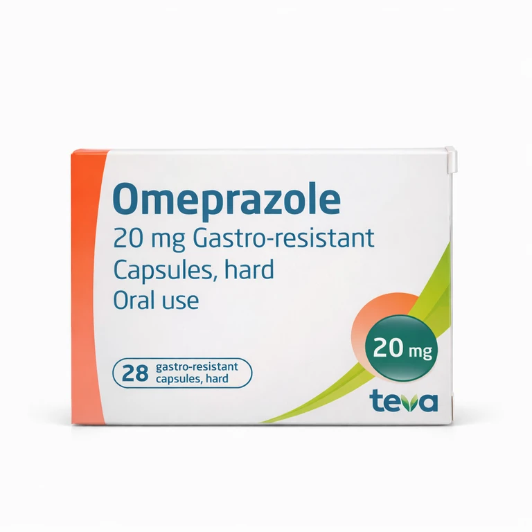 Teva Omeprazole Gastro-resistant Capsules 20 mg x 28 Capsules